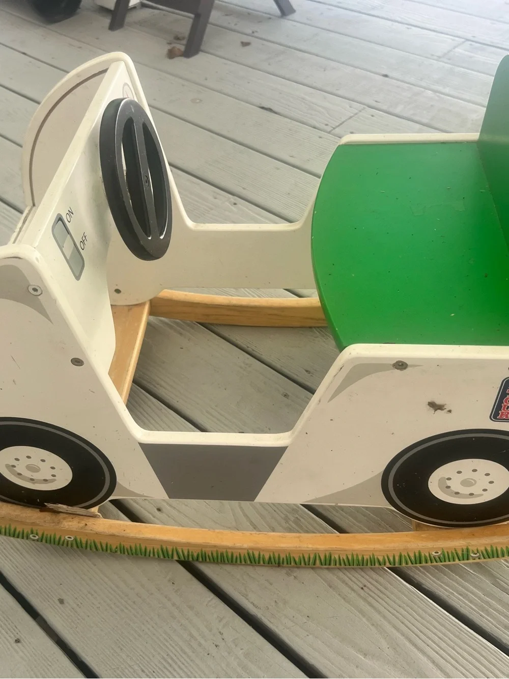 PGA Tour Wooden Rocking Car - Green & White